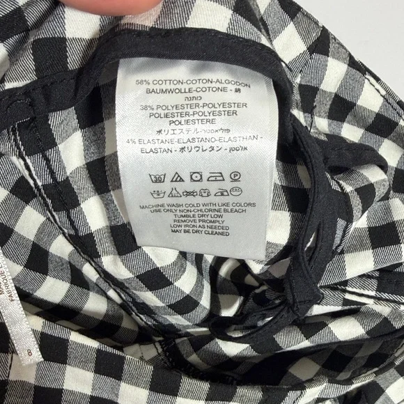 Free People Black and White Checkered Women's Skirt 8 - Picture 4 of 8